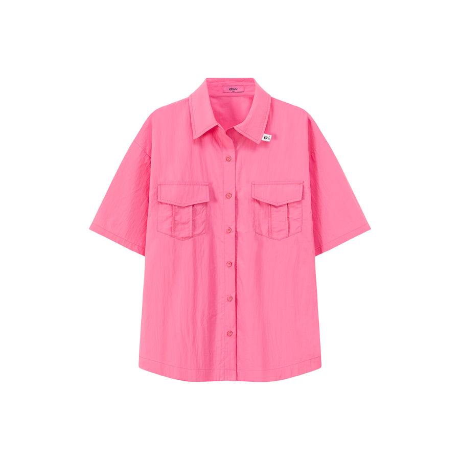 CHUU Multi-Pocket Short Sleeve Shirt Jacket