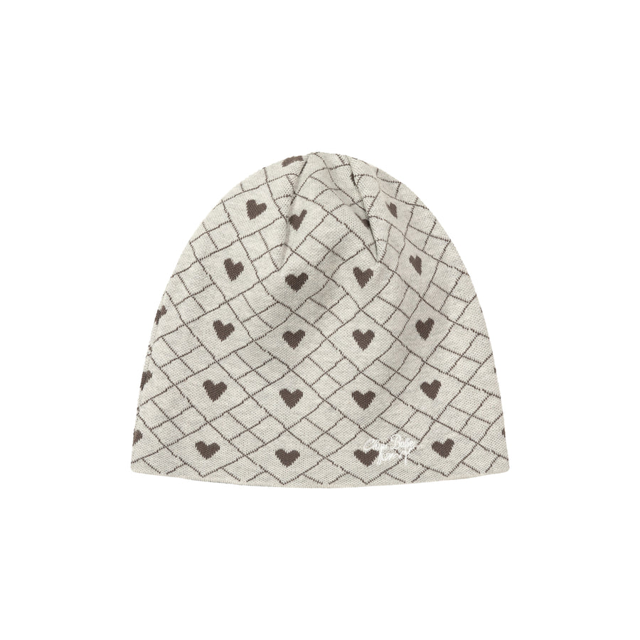 CHUU Argyle Heart Beanie