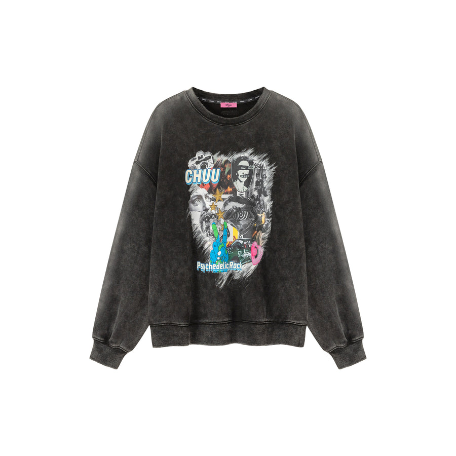 CHUU Printed Icons Rock Sweatshirt