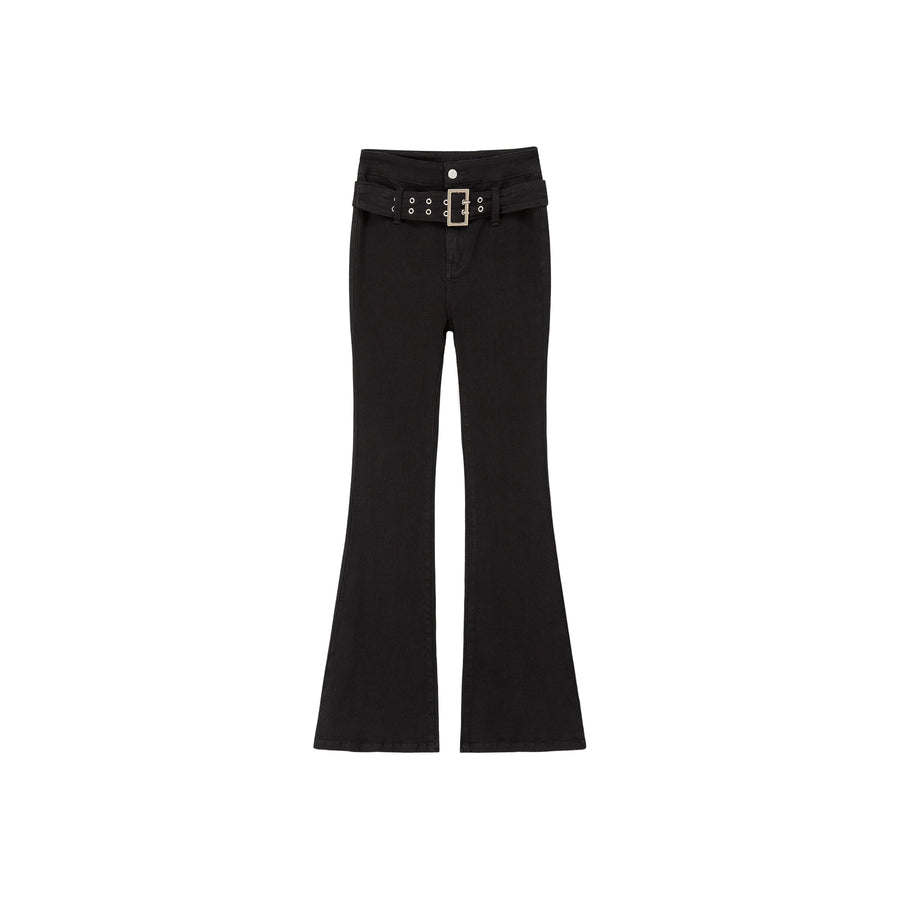 CHUU Rocker Solid Color Slim Bootcut Jeans