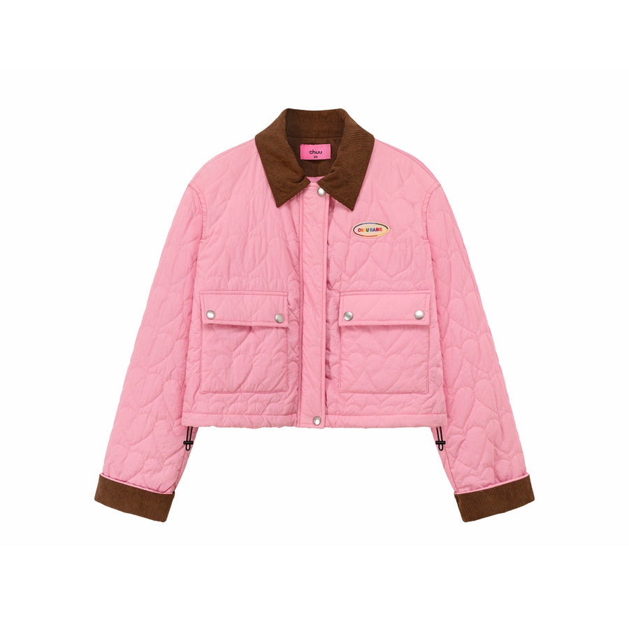 CHUU Color Heart Quilted Jacket