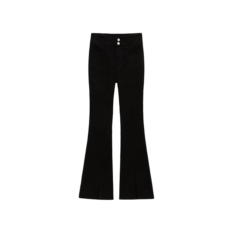 CHUU Front Ankle Slit Bootcut Pants