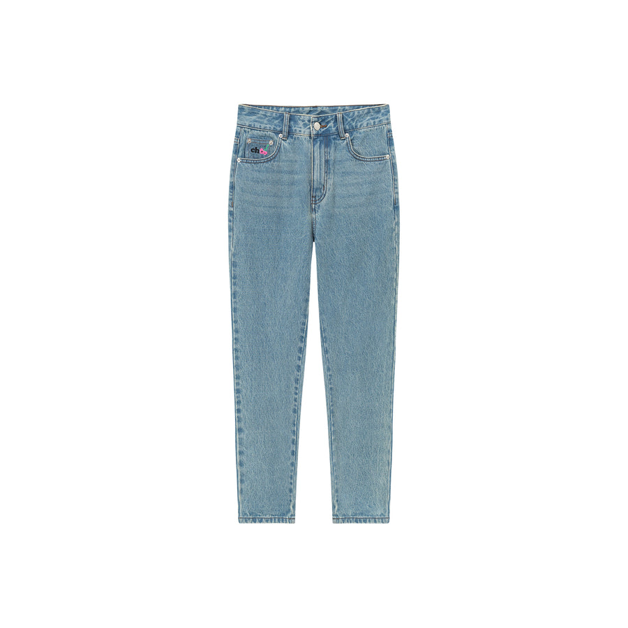 CHUU Logo Embroidered Denim Jeans