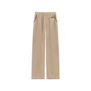 Elastic Waist Stitched Wide Casual Pants