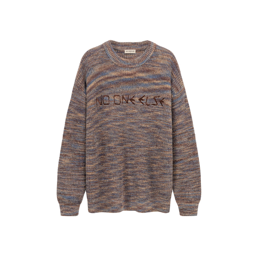 CHUU Lettering Vintage Knit Sweater