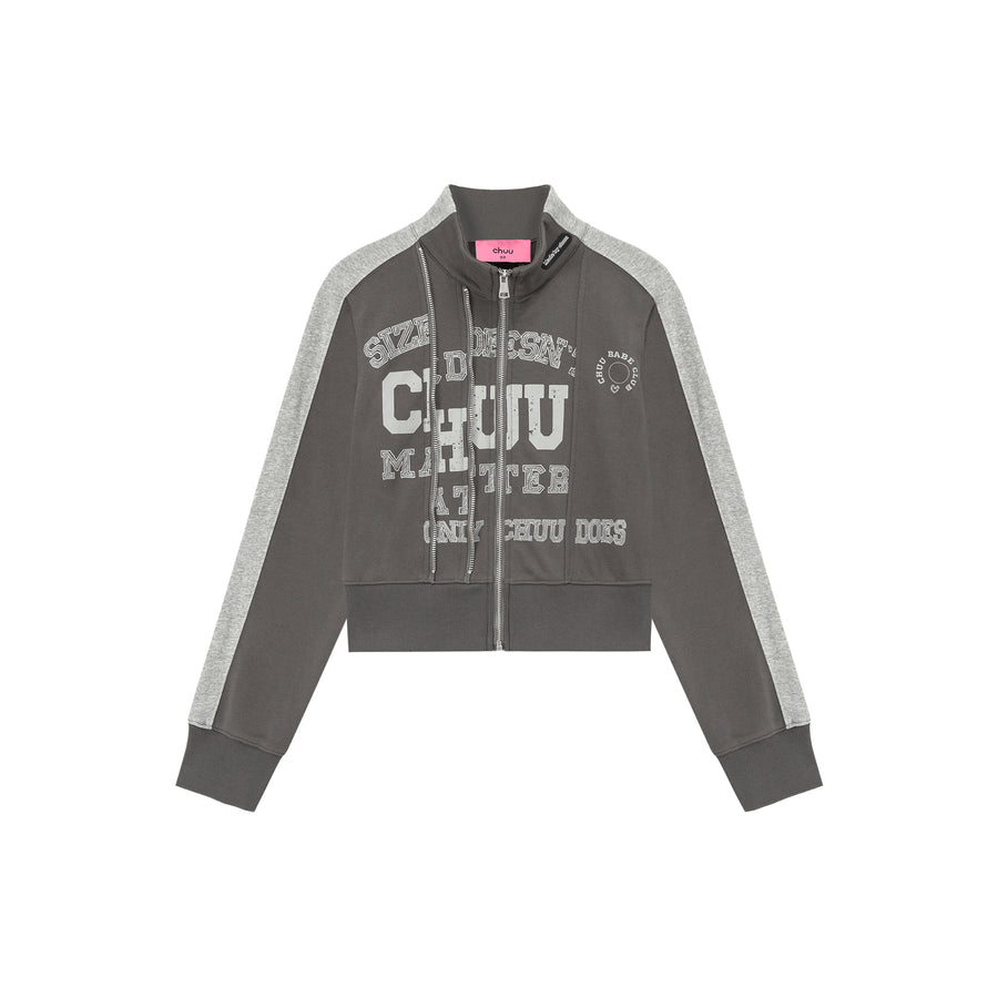 CHUU Logo Lettering Sports Color Zip-Up