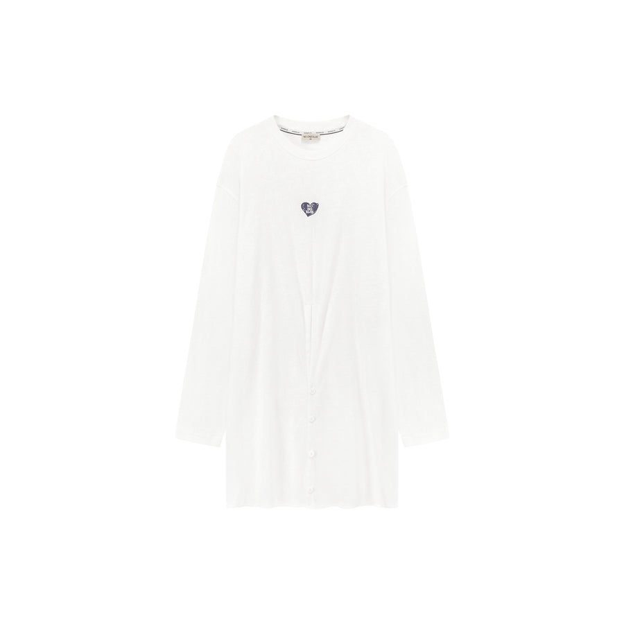 CHUU Heart Slit Long T-Shirt