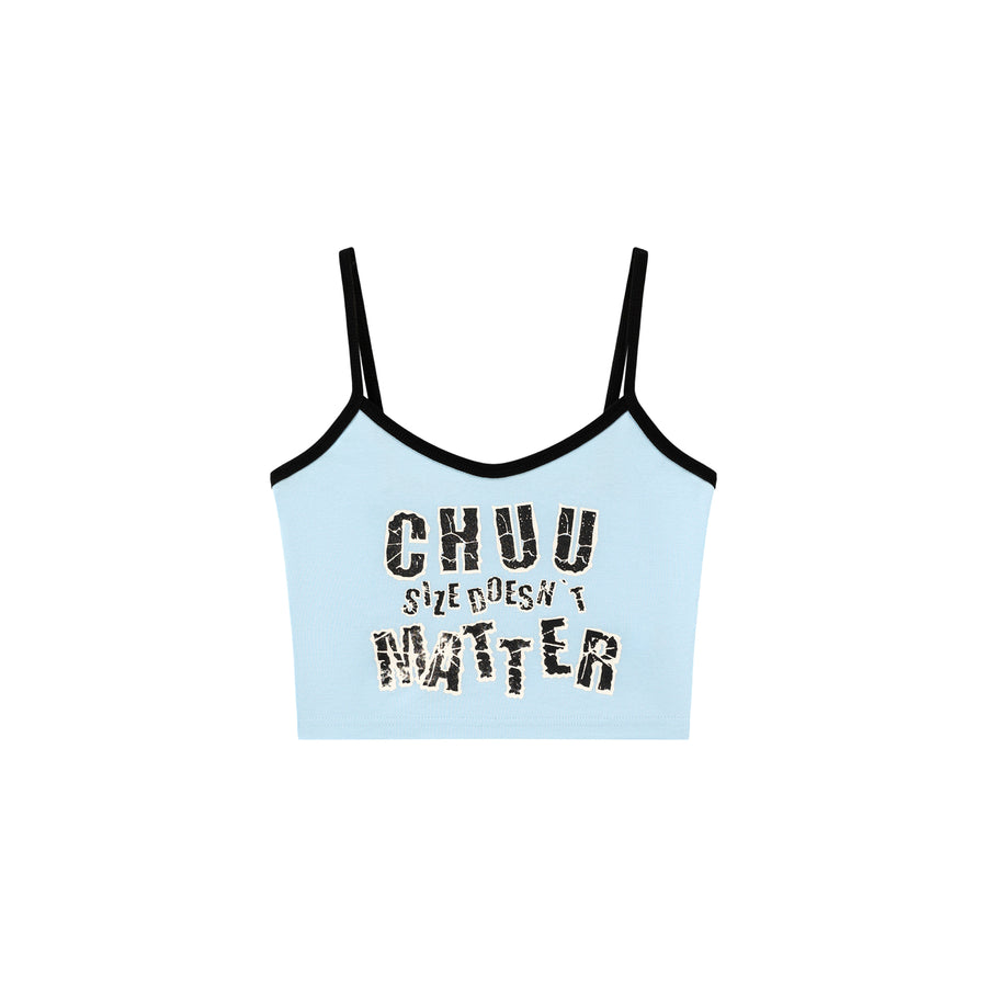 CHUU Chuu Size Doesnt Matter Printed Sleeveless Crop Top