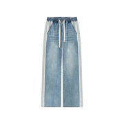 Elastic Waist Casual String Denim Jeans