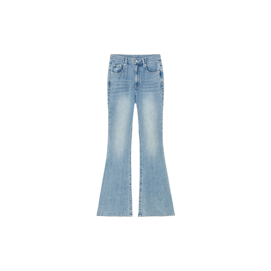 CHUU Basic Washed Bootcut Jeans