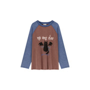 Winged Cat Character Raglan T-Shirt