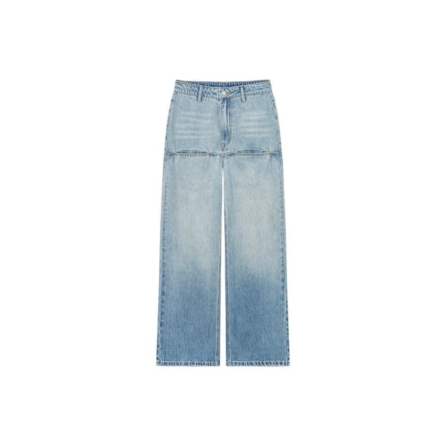 CHUU High Waist Loose Wide Leg Washed Wide Jeans