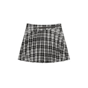 Check Pleated Skirt