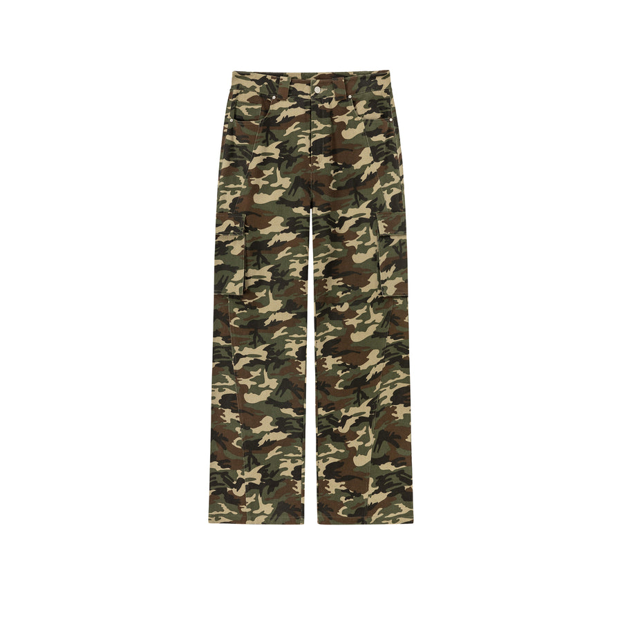 CHUU Camouflage Cargo Wide Pants