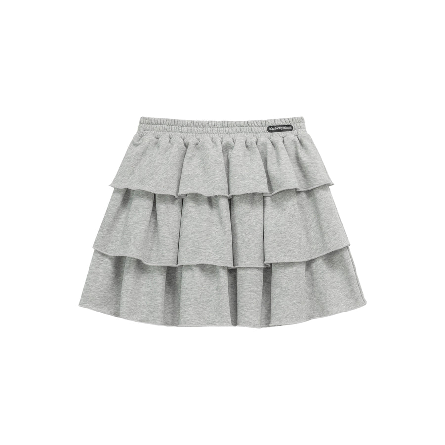 CHUU Elastic Waist Ruffle Mini Skirt