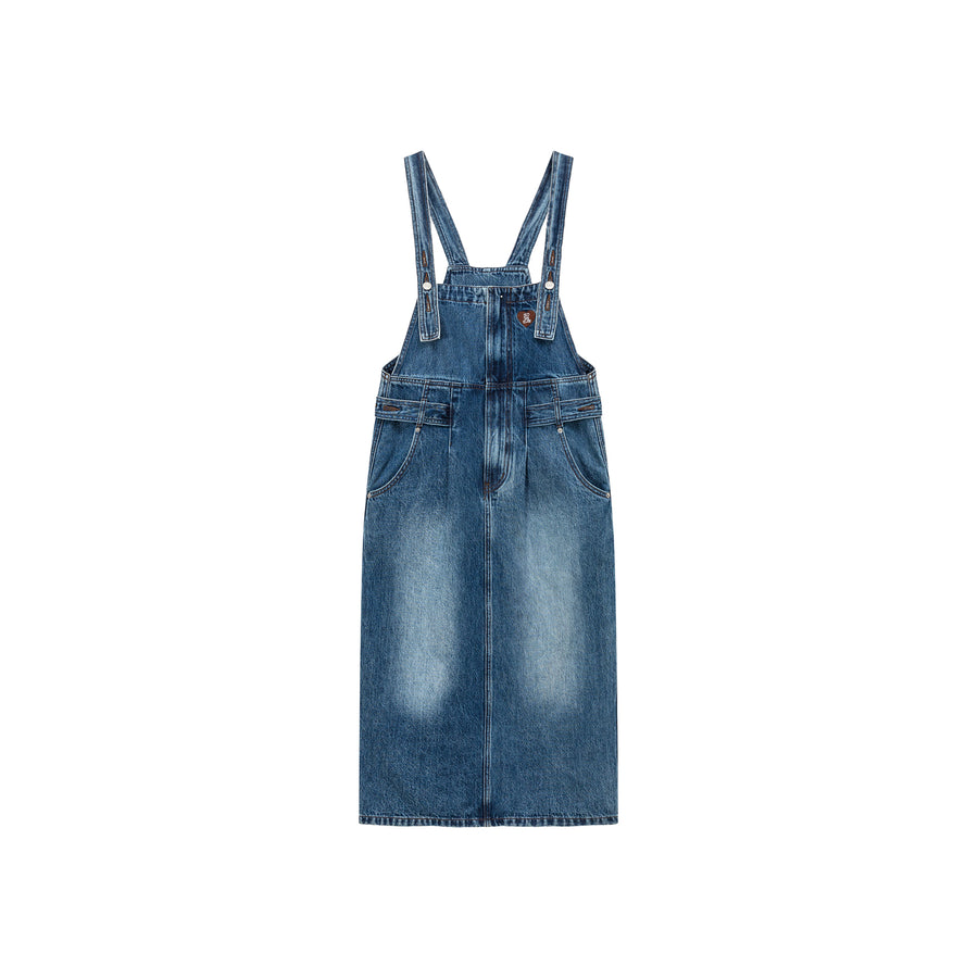 CHUU Denim Overalls Long Dress