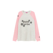 Logo Flowers Raglan Color T-Shirt