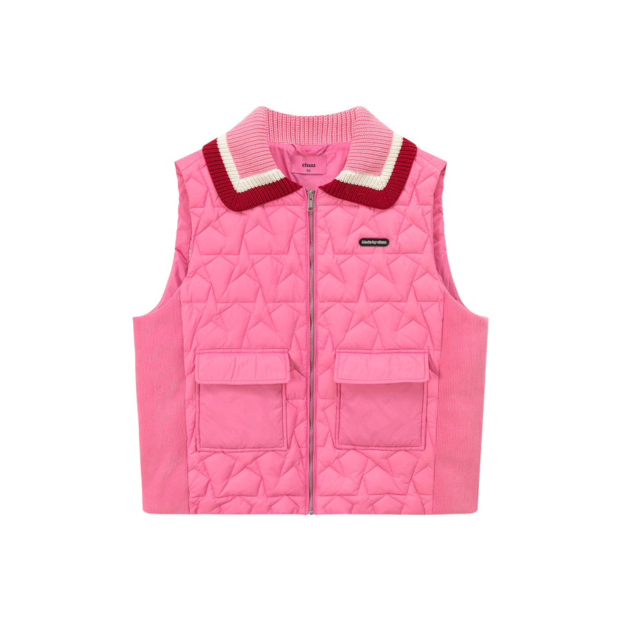 CHUU Quilted Padded Star Vest