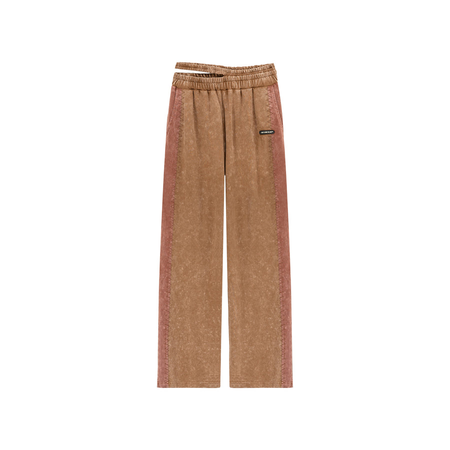 CHUU Waist Slit Wide-Leg Long Casual Pants