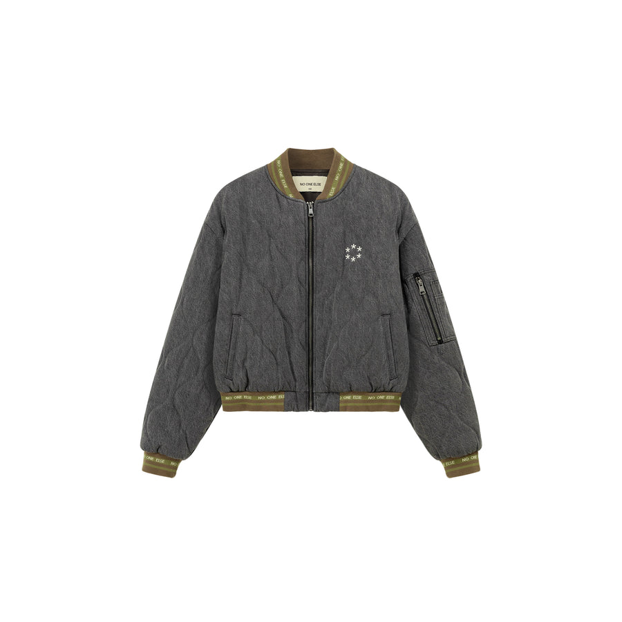 CHUU Varsity Quilted Jacket