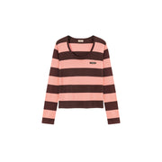 Color Stripe Knit Sweater