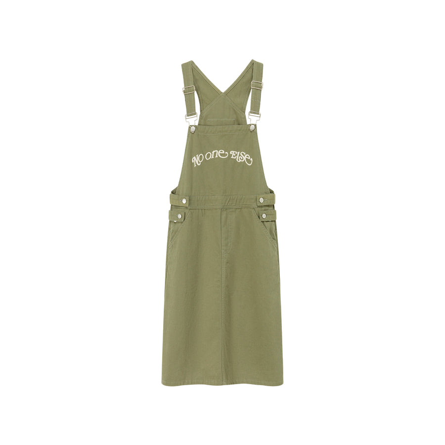 CHUU Logo Pocket Overall Dress