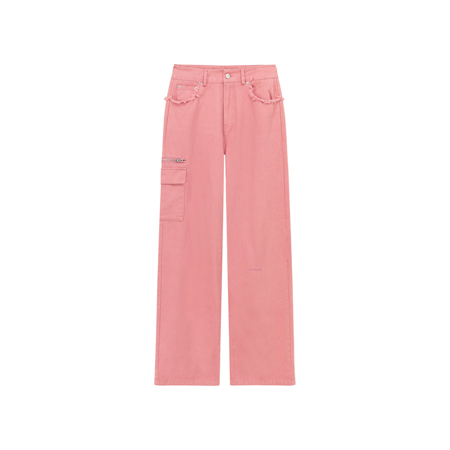 CHUU Frayed Sides Pocket Pants