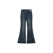 Stitch Lined Denim Wide Jeans