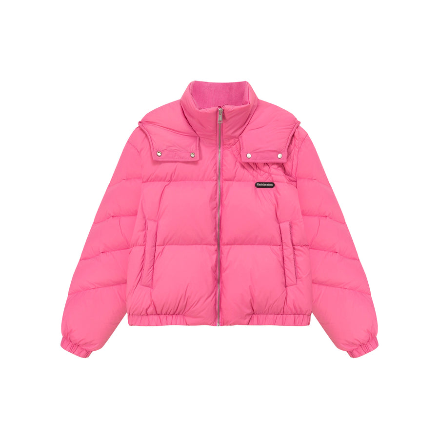 CHUU Colored Hooded Simple Padded Jacket