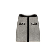 Logo Jacquard Knit Skirt