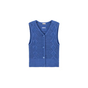 V-Neck Button Knit Vest