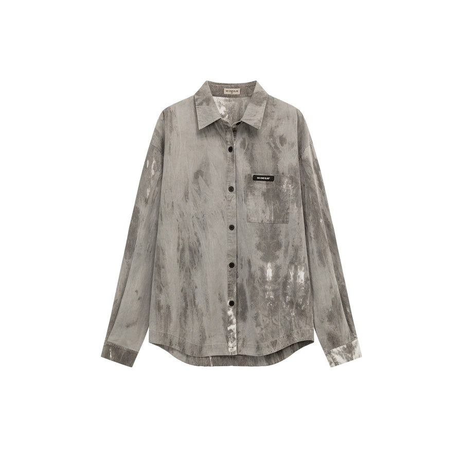 CHUU Grayscale Printed Loose Fit Shirt