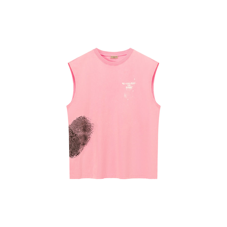 CHUU Heart Boxy Sleeveless T-Shirt