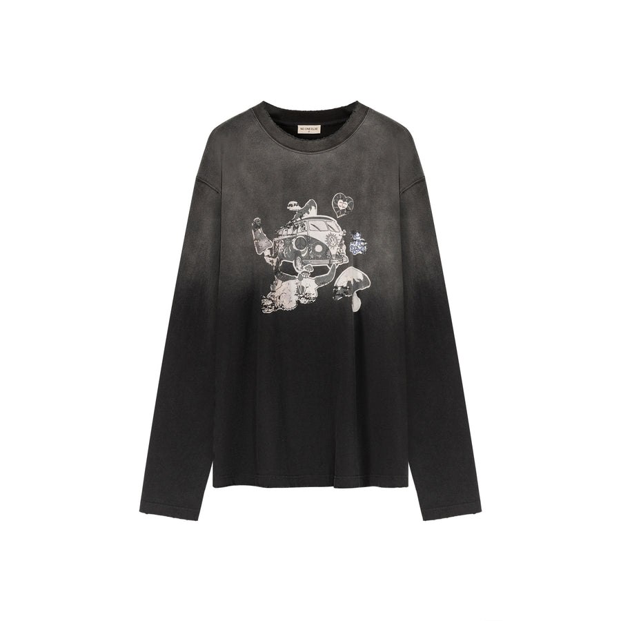 CHUU Vintage Bus Mushroom Boxy T-Shirt