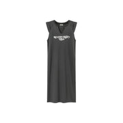 Logo Letter Embroidered Sleeveless Long Dress