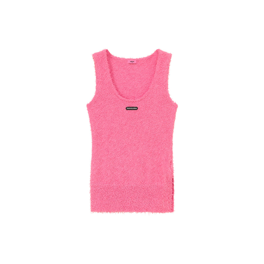 CHUU Logo Basix Slit Sleeveless Top