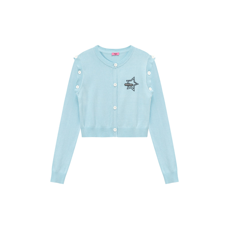 CHUU Two Way Star Button Cardigan