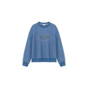 Color Embroidery Waffle Logo Sweatshirt