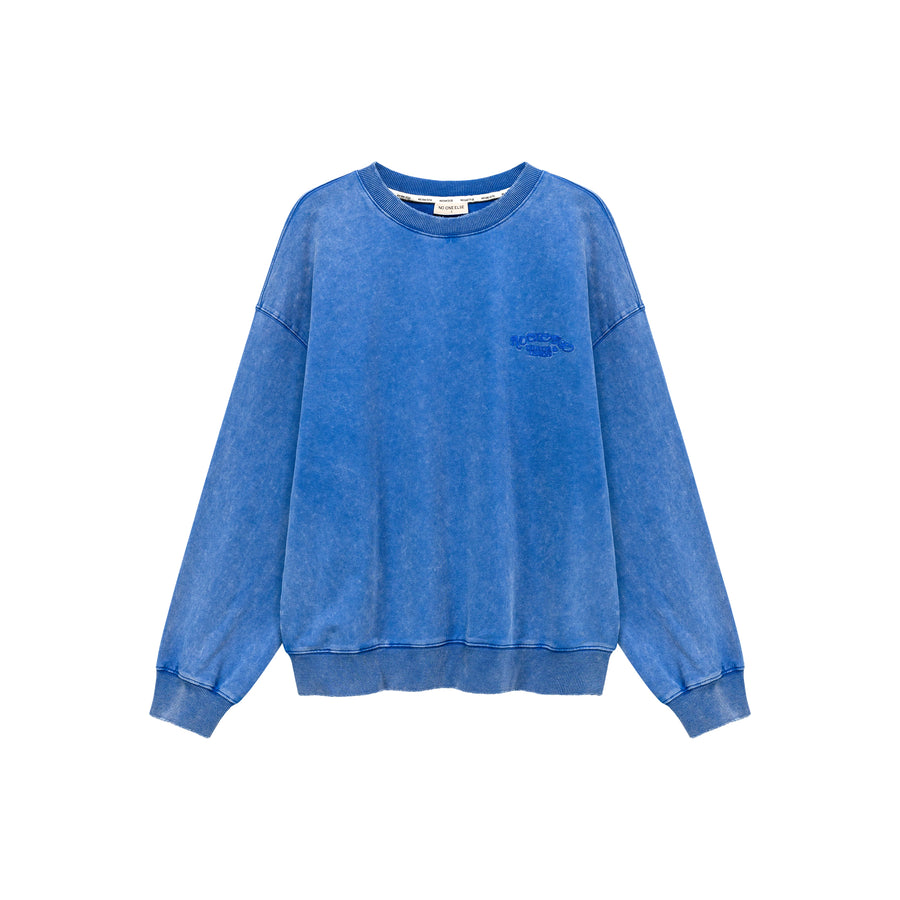 CHUU Basic Embroidery Overfit Sweatshirt