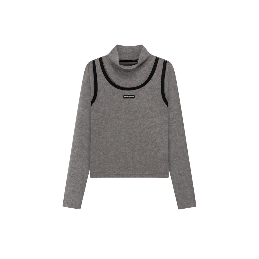 CHUU Layered High Neck T-Shirt