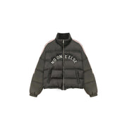 Logo Duck Down High Neck Padded Jacket