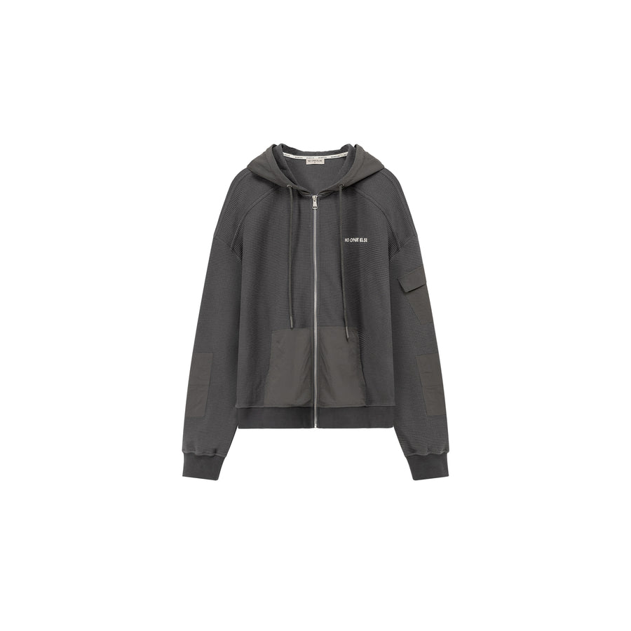 CHUU Basicdrawstring Zip-Up Hoodie