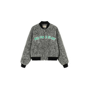 Fuzzy Logo Two Toned Jacket