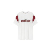 Logo Cotton Contrast Sleeves T-Shirt