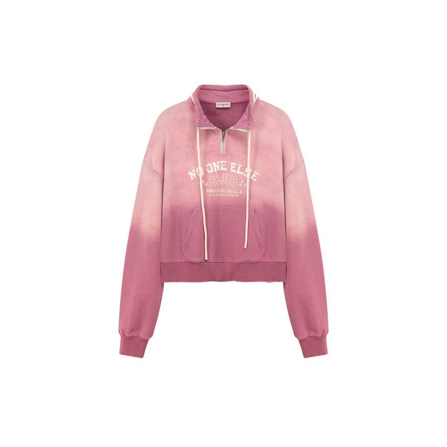 CHUU Gradient Anorak Logo Sweatshirt