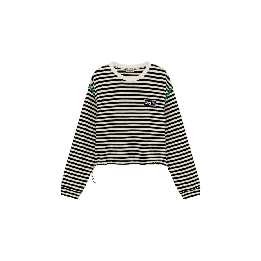 CHUU Stitch Stripe Simple Sweatshirt