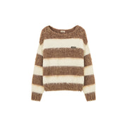 Simple Color Stripe Knit Sweater