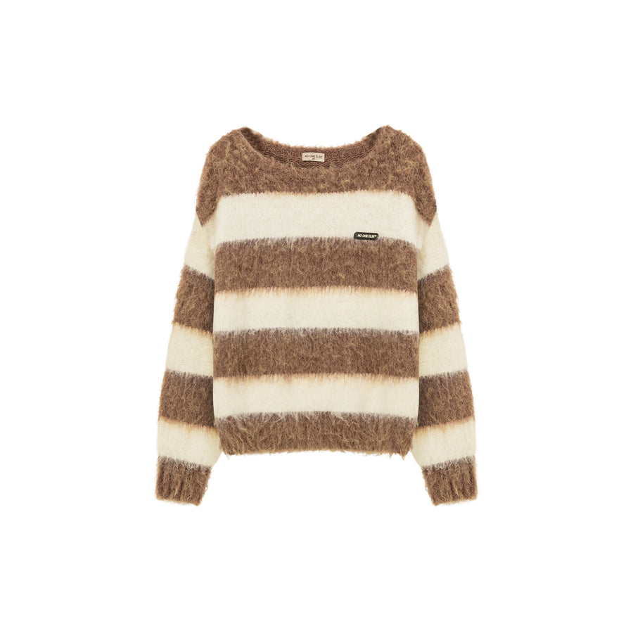 CHUU Simple Color Stripe Knit Sweater