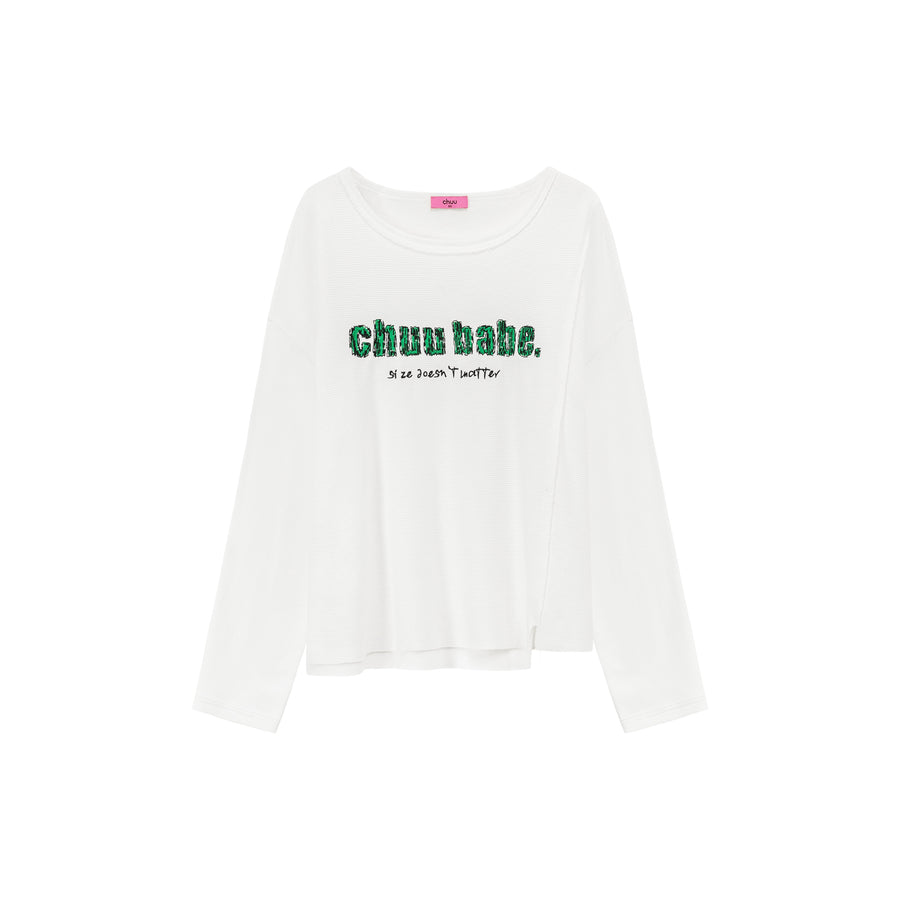 CHUU Embroidered Logo Boxy T-Shirt