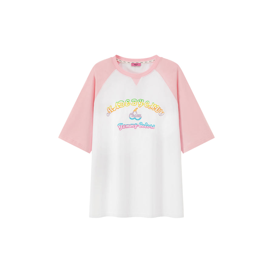 CHUU Color Blocked Yummy Colors Loose Fit T-Shirt